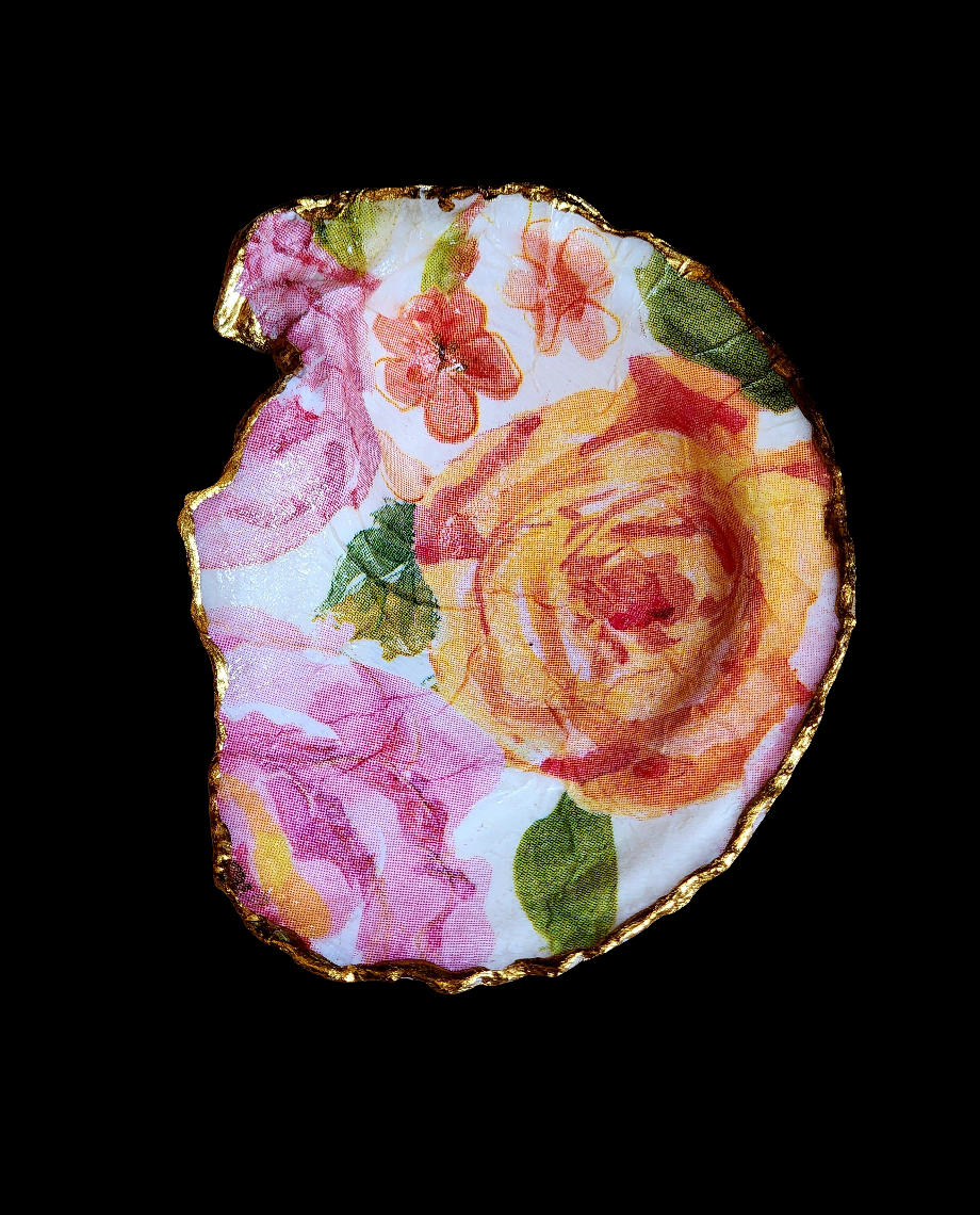 Peach Flower Jewelry Dish