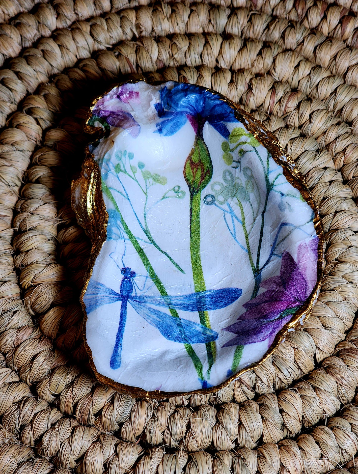 Purple Flower Jewelry Dish