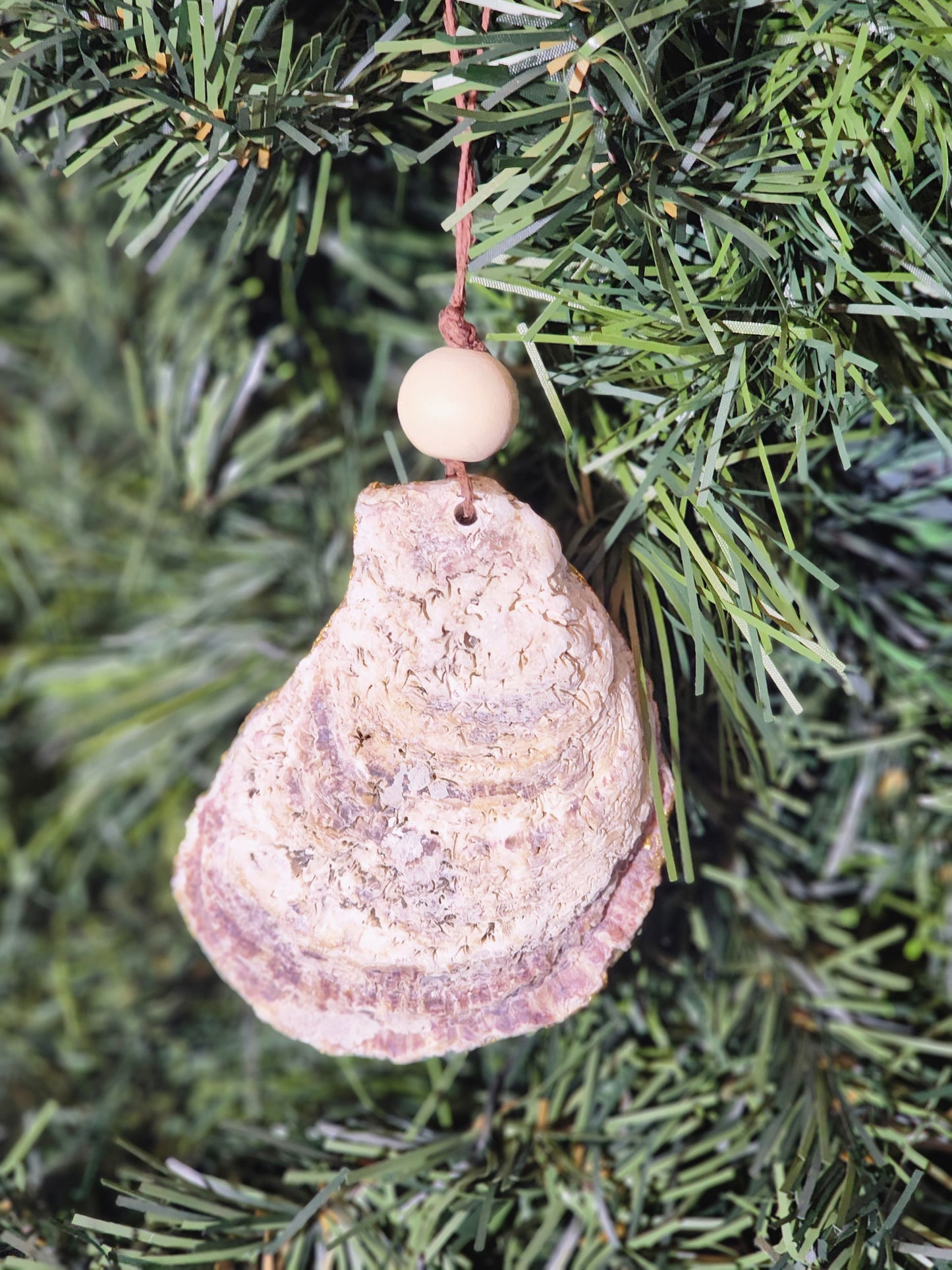 White Poinsettia - Oyster Shell Ornament