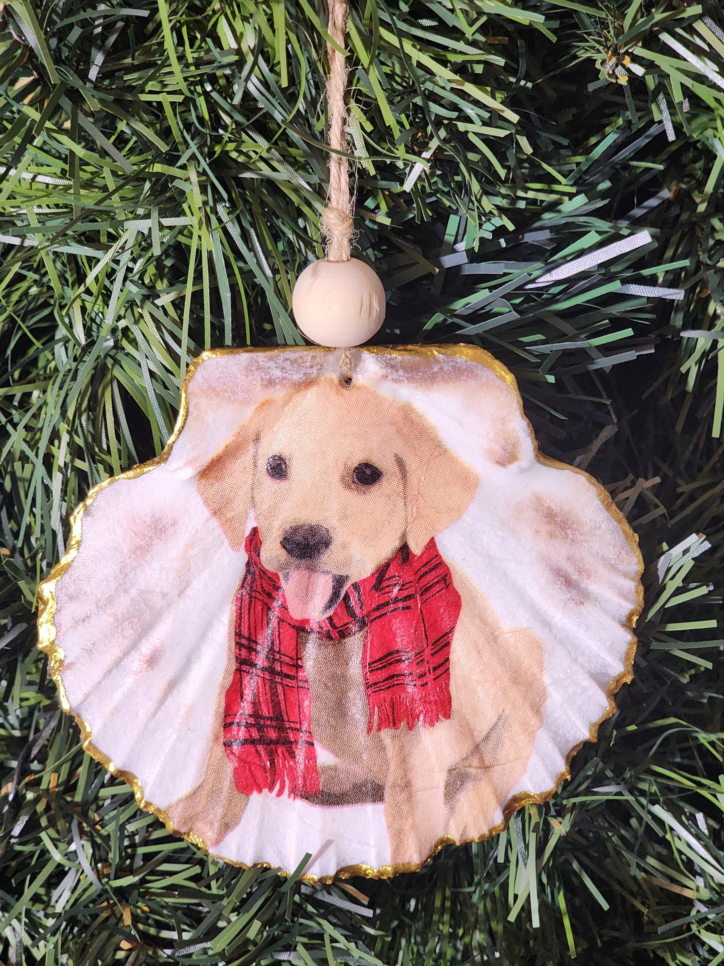 Scarf Puppy Ornament