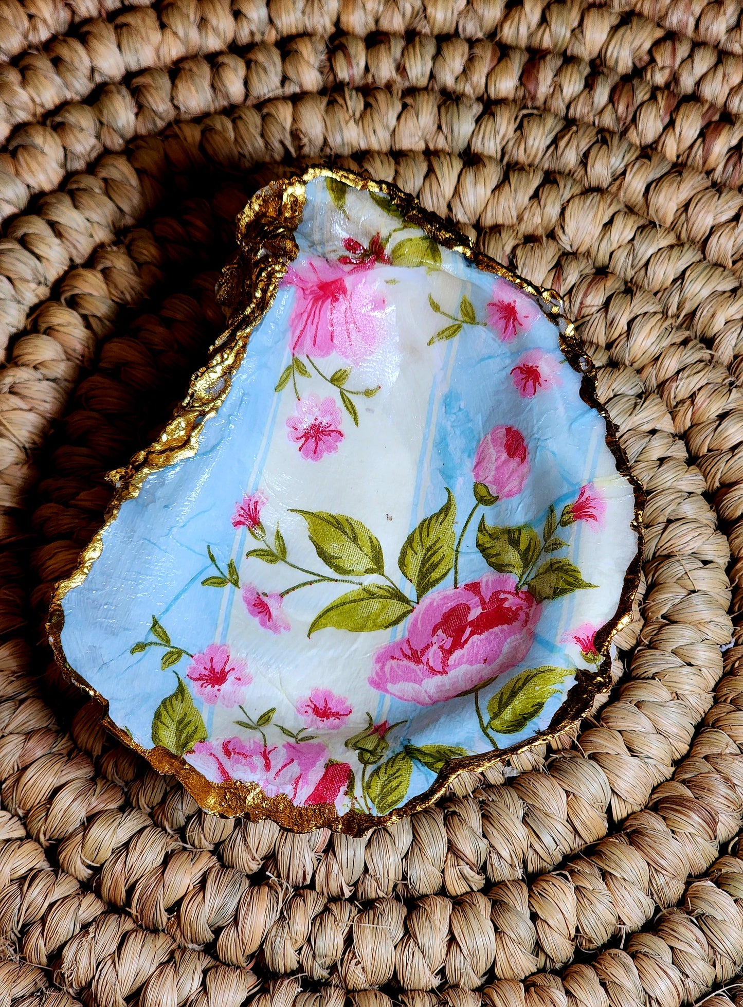 Pink Roses Jewelry Dish