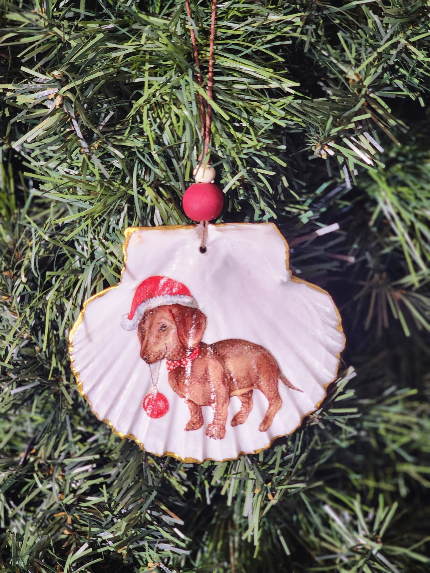 Santa Dachshund Ornament