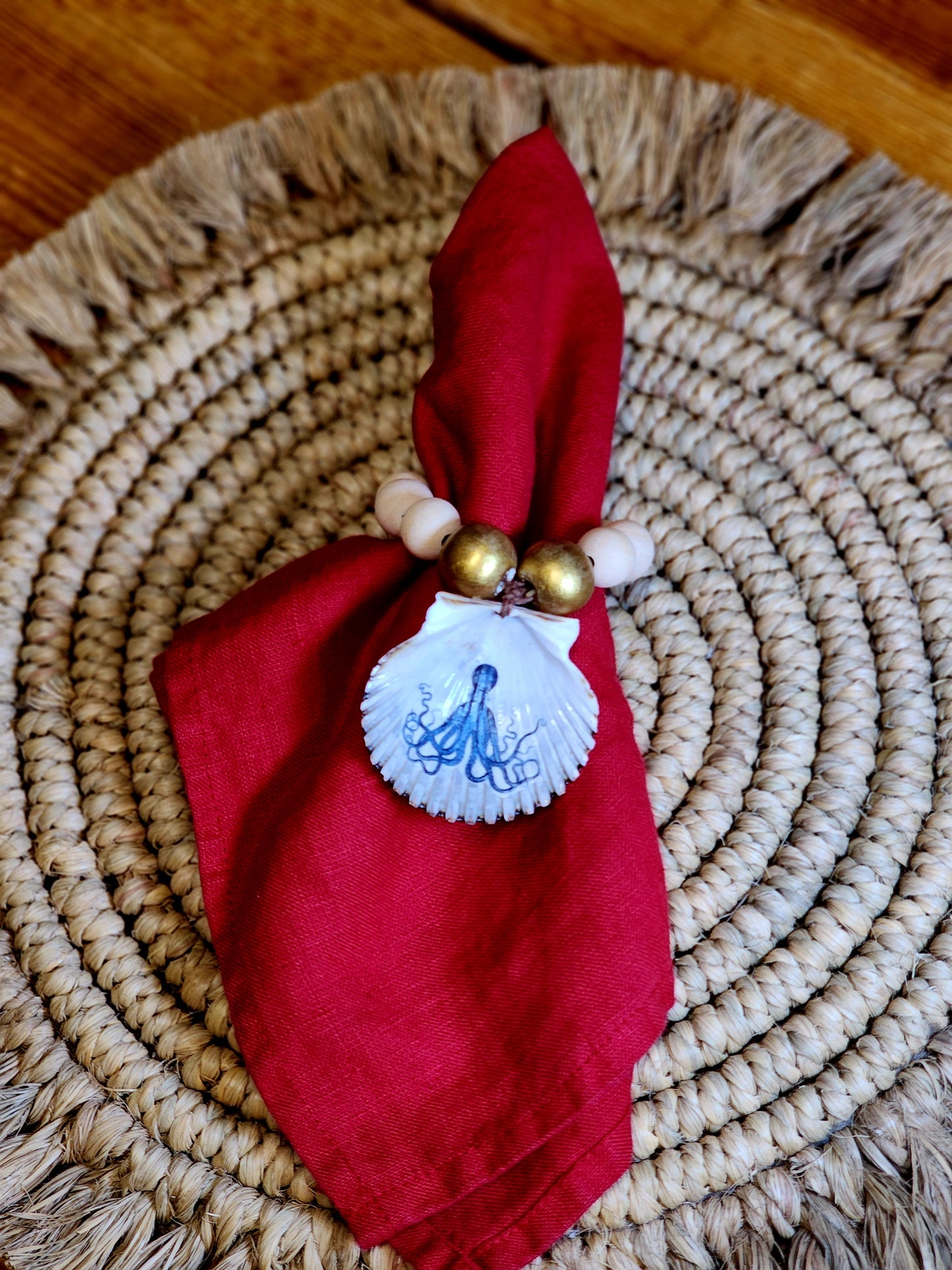 Blue Octopus - Scallop Shell