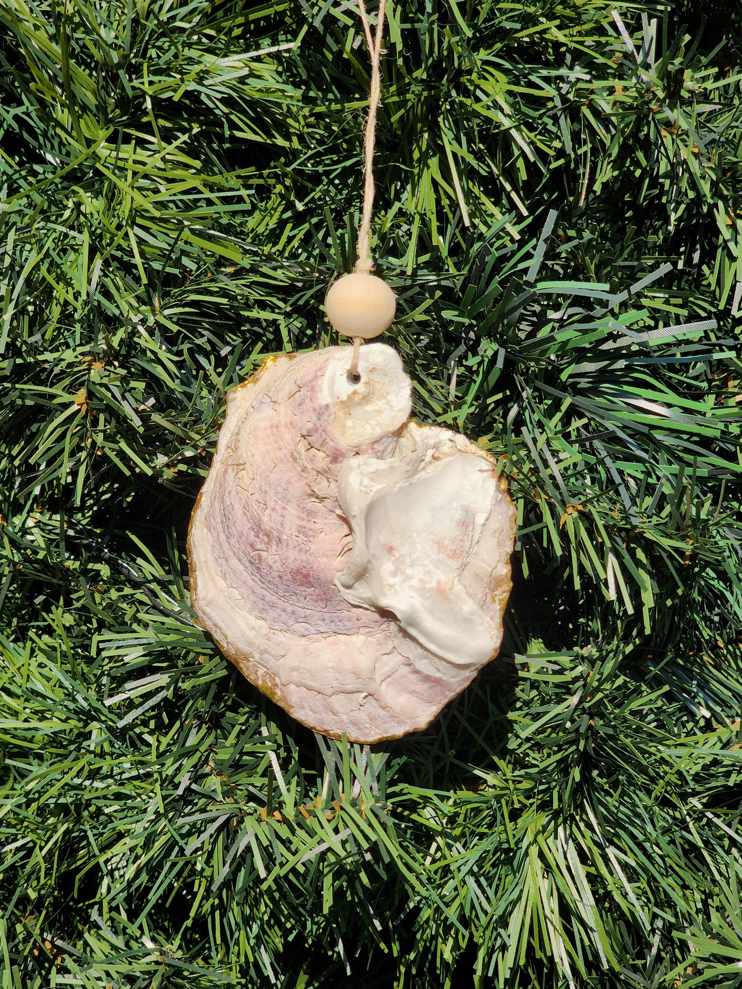 Red Bird - Oyster Shell Ornament