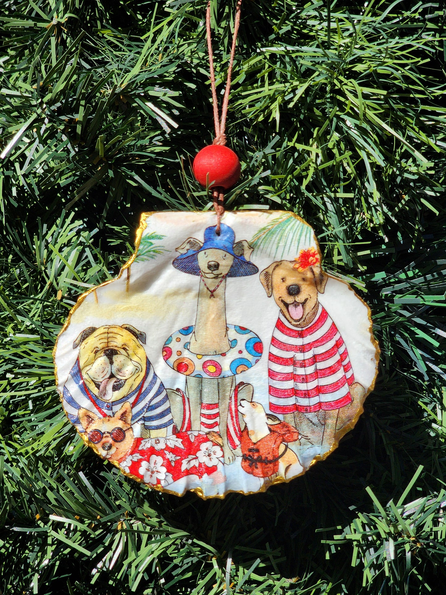Beach Dogs Ornament