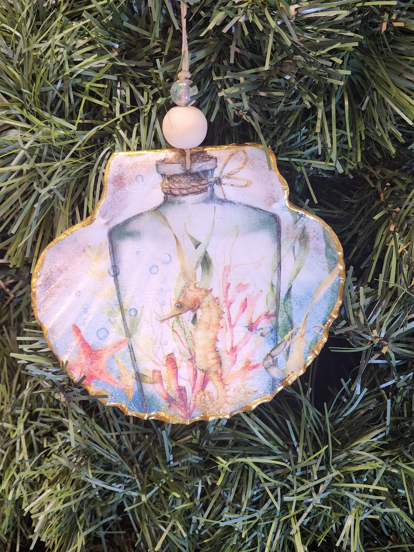 Seahorse in a Bottle Ornament