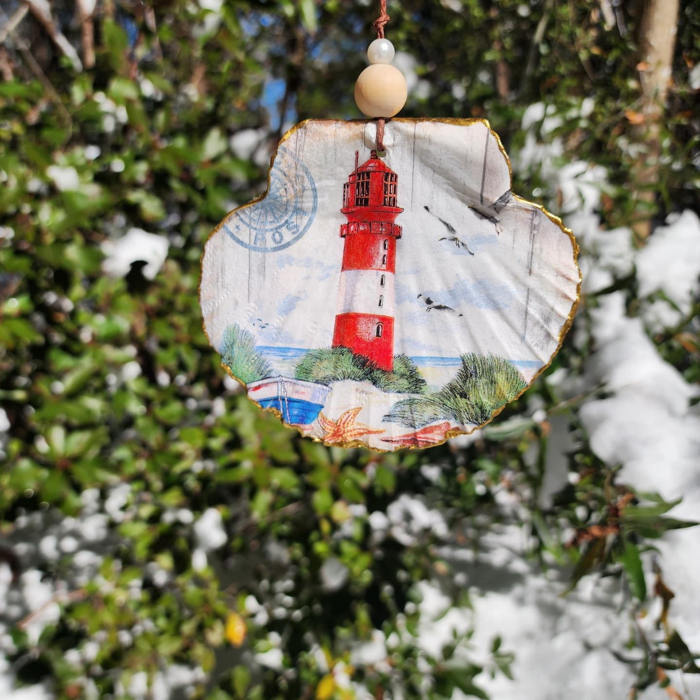 Red Lighthouse Ornament