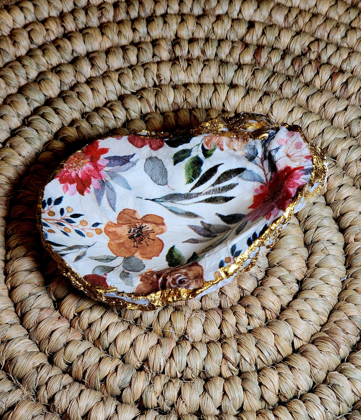 Fall Flower Jewelry Dish