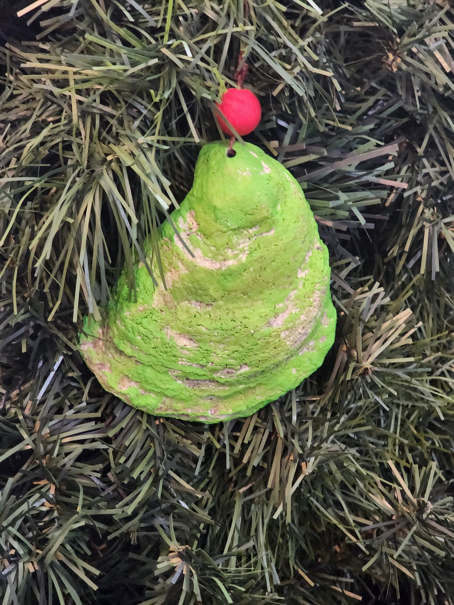 Grinch Oyster Shell Ornament