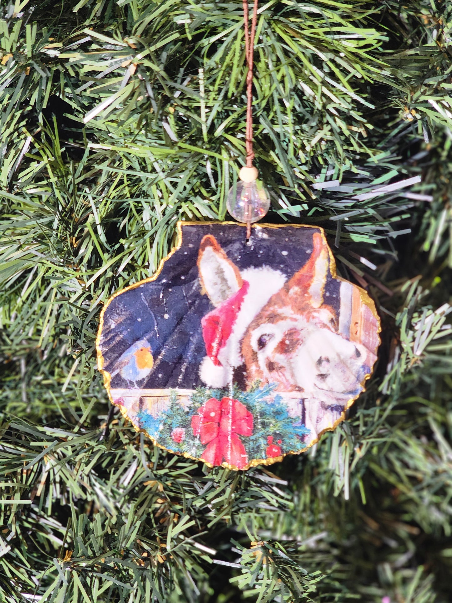 Donkey & Bluebird Ornament