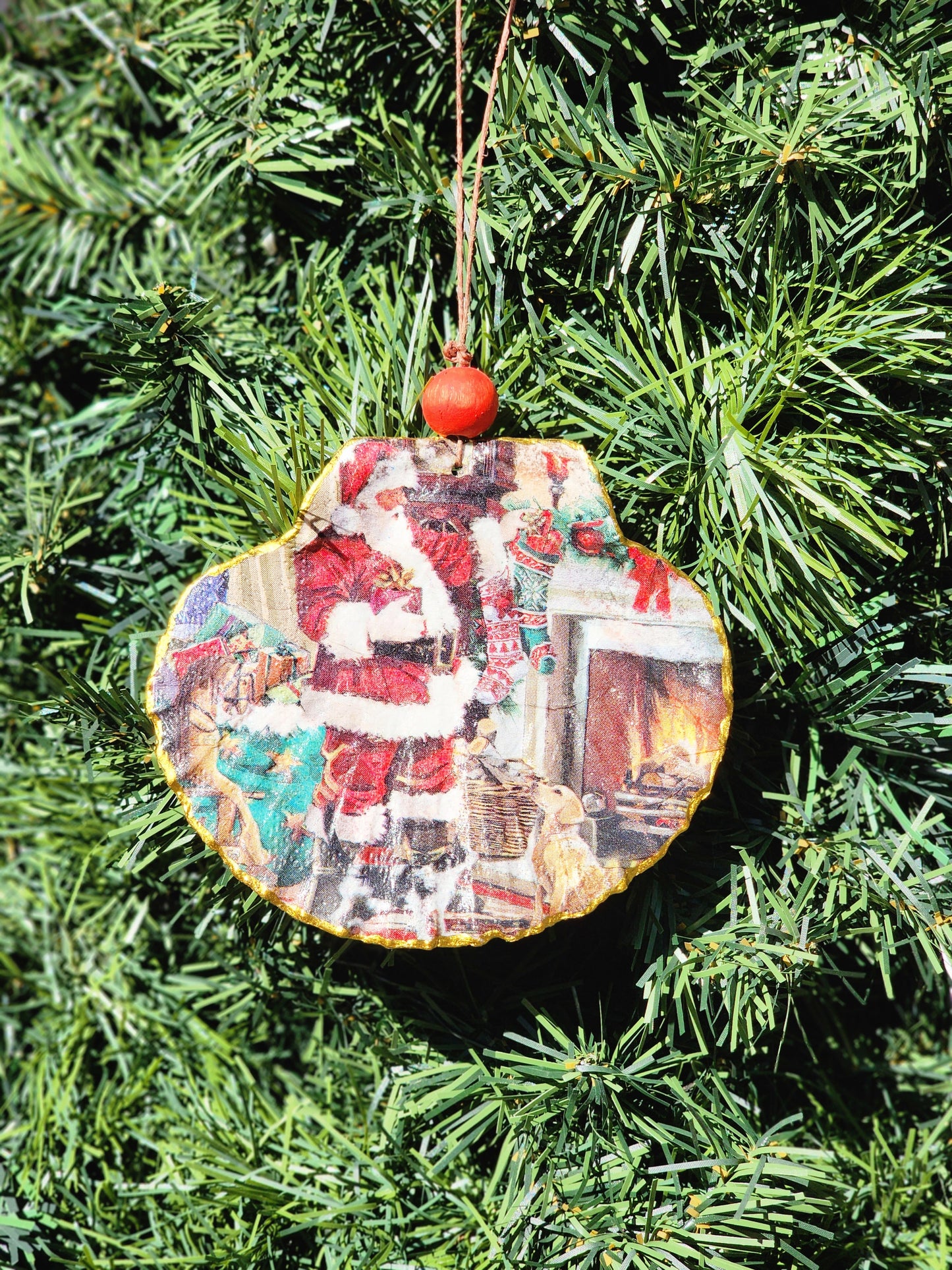Santa with Pets Ornament