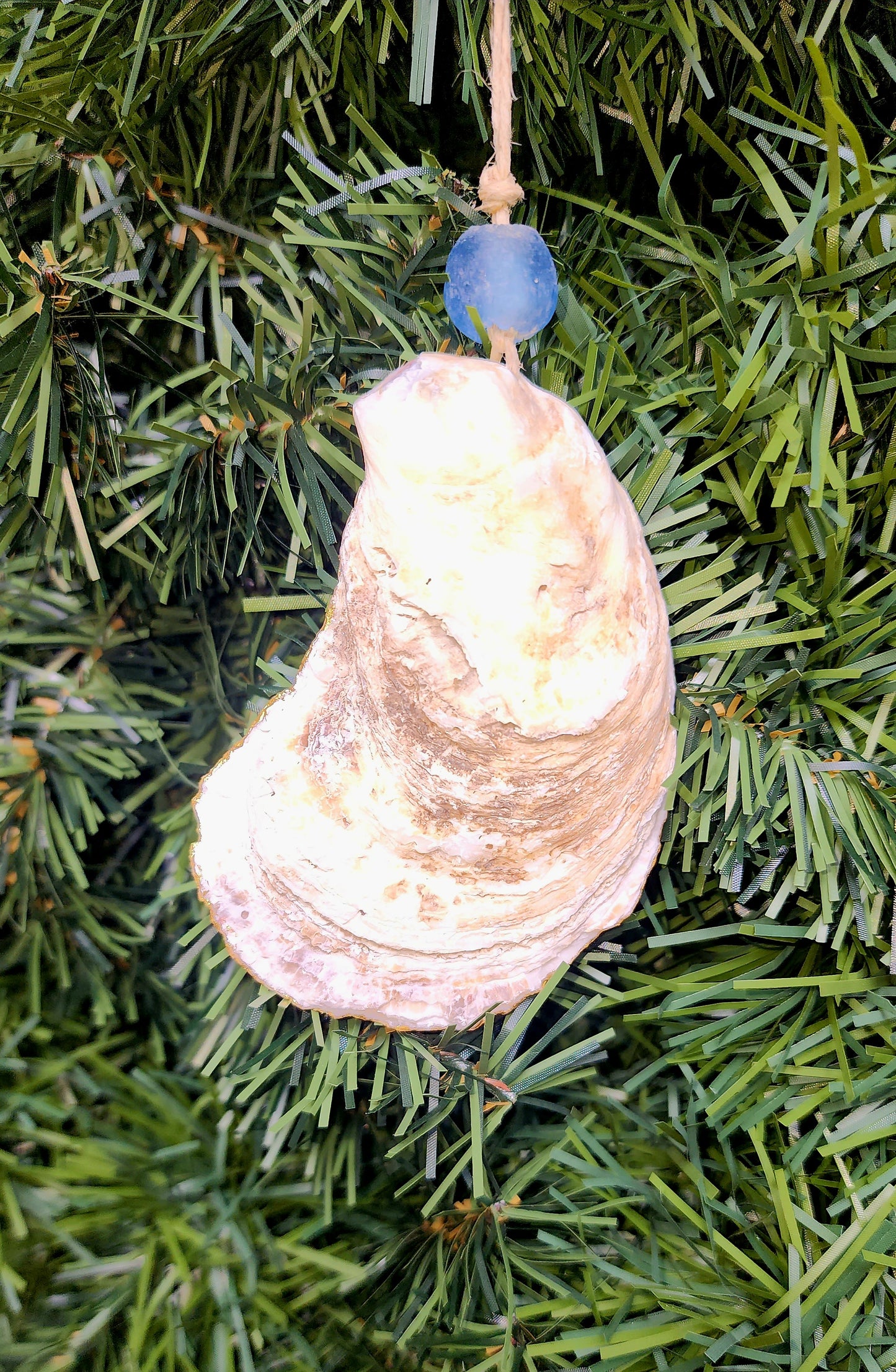 Blue Heron - Oyster Shell Ornament