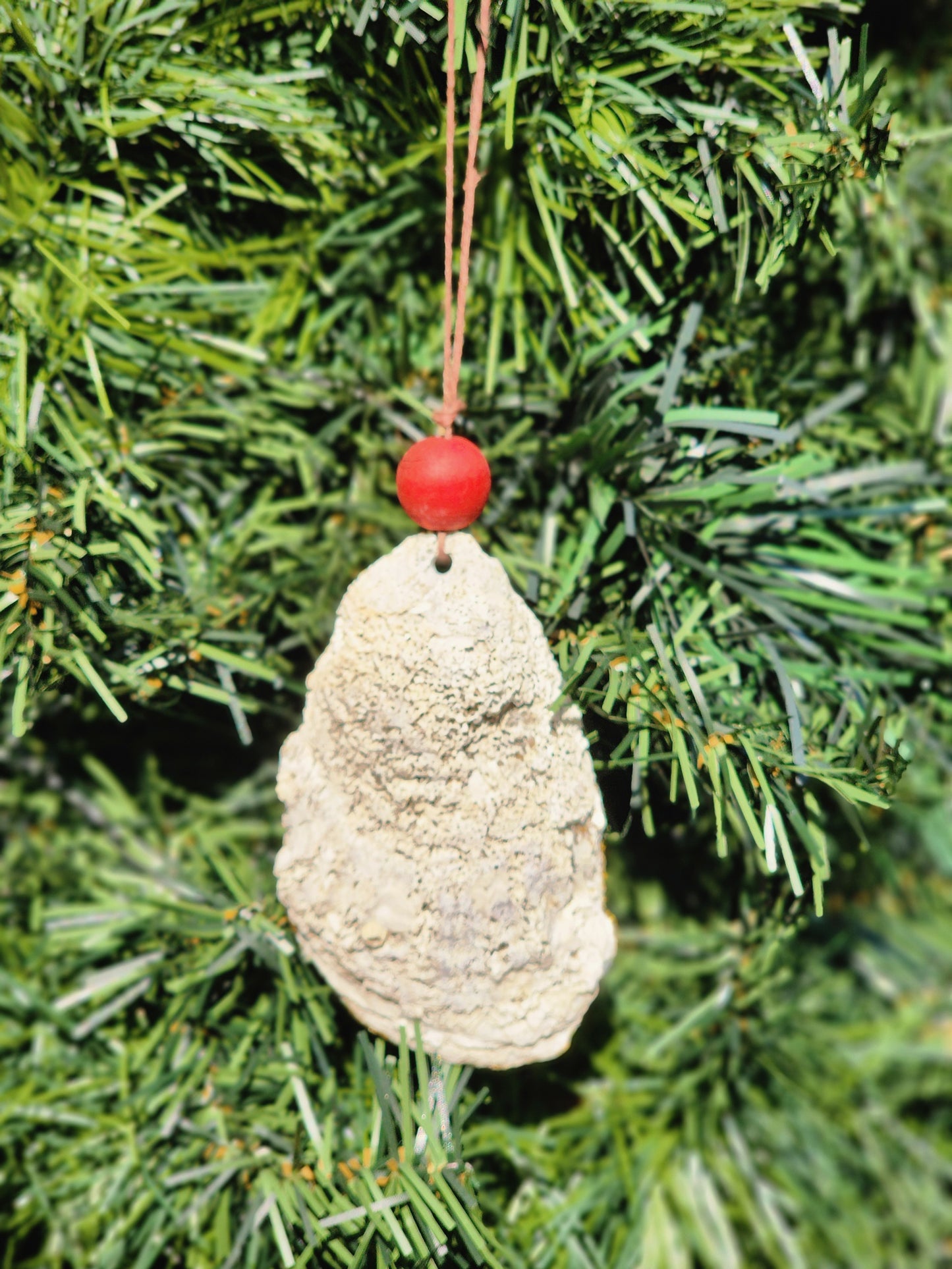 Red Bird - Oyster Shell Ornament