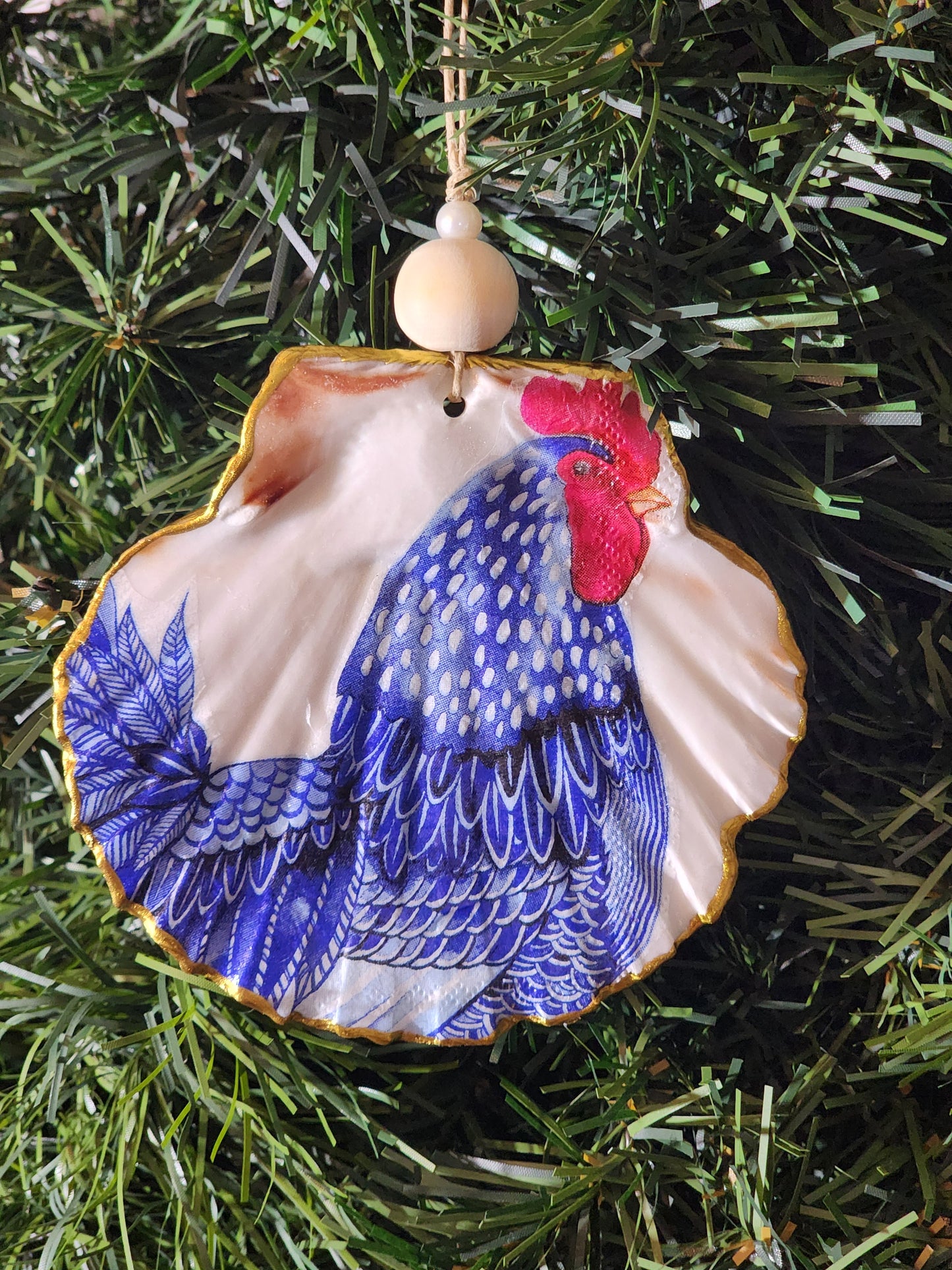 Blue Rooster Ornament