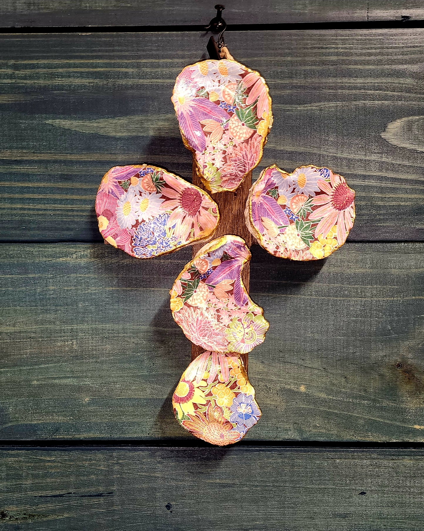 Rustic Flower Cross