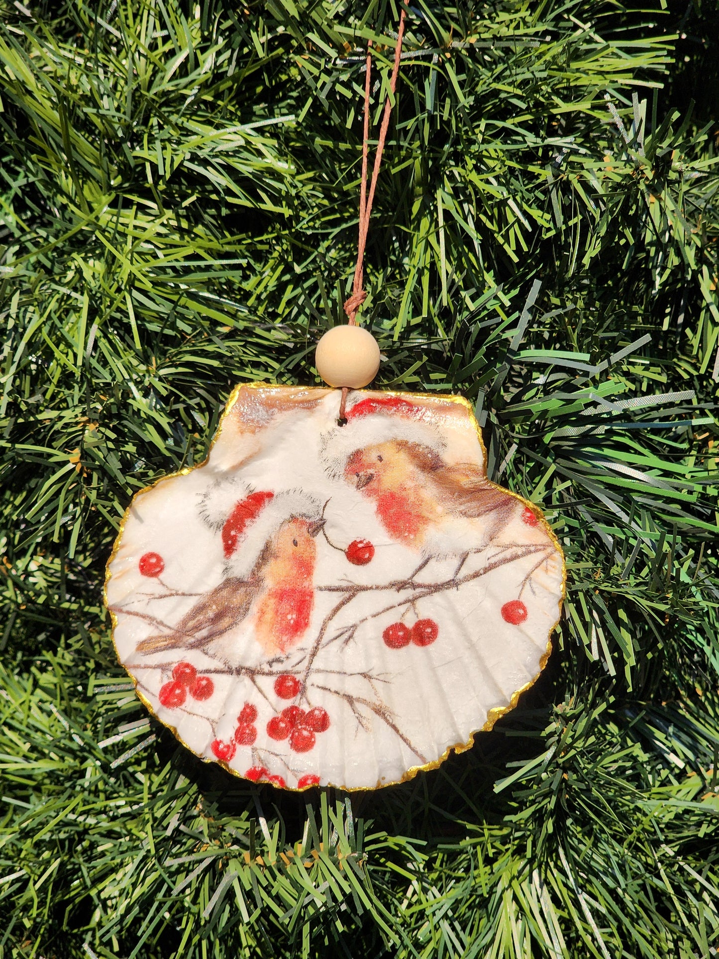 Santa Hat Robins Ornament