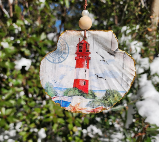 Red Lighthouse Ornament