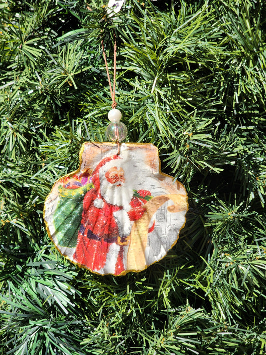 List Santa Ornament