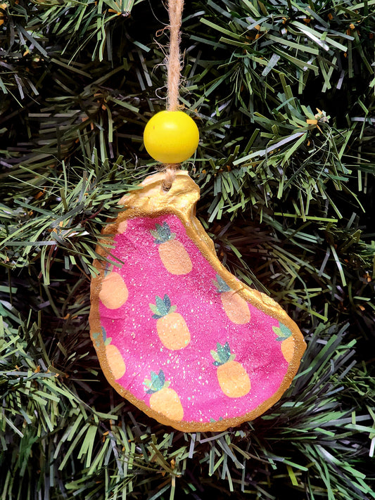 Pineapple- Oyster Shell Ornament