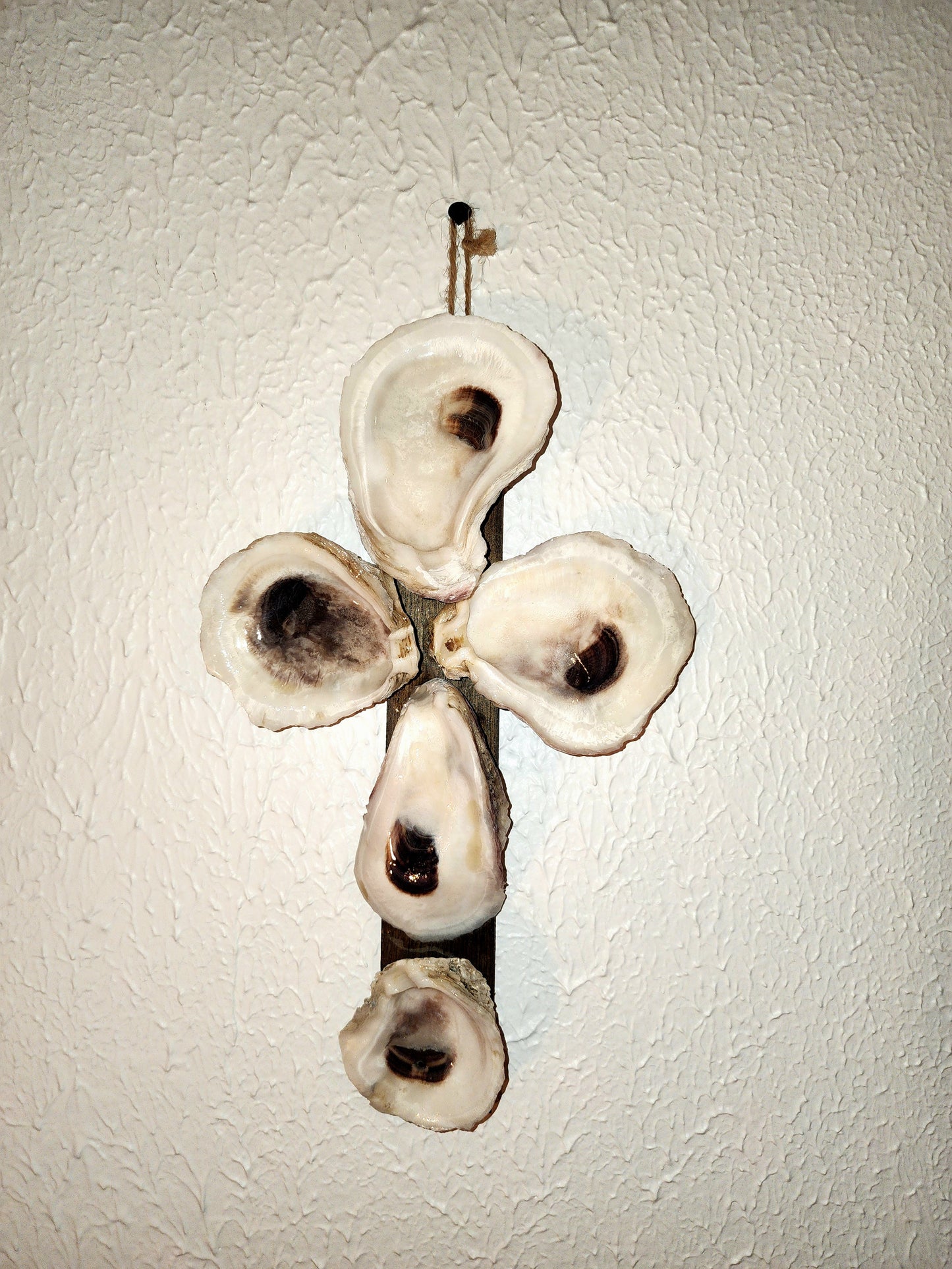 Natural Oyster Shell Cross