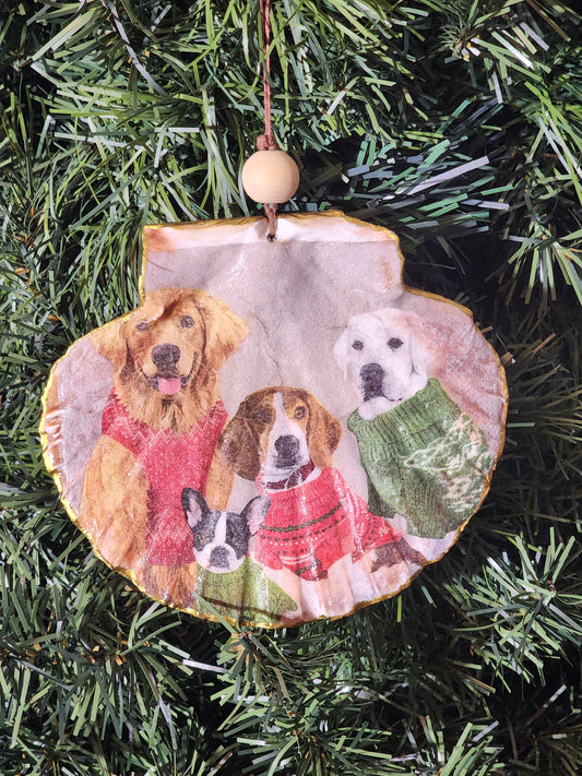 Dogs in Sweaters Ornament