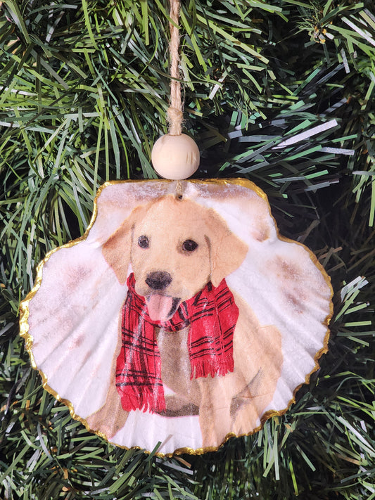 Scarf Puppy Ornament