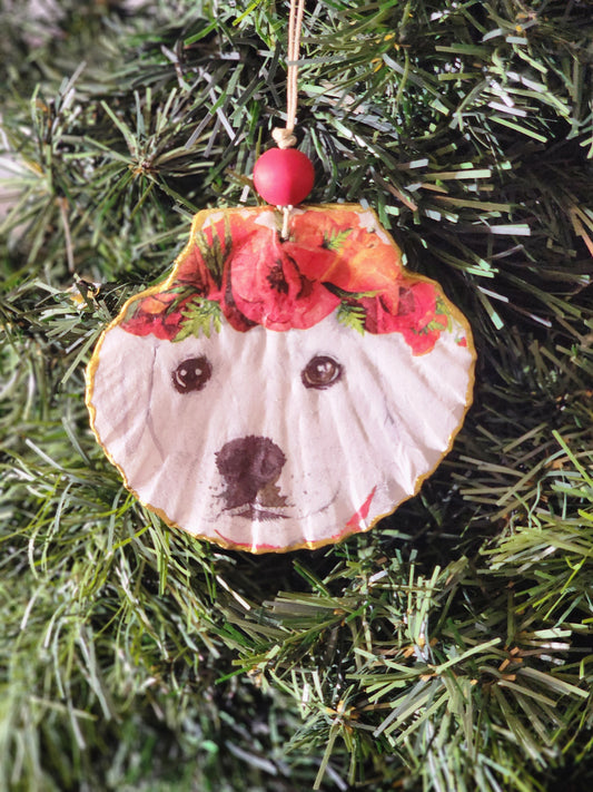 White Lab Puppy Ornament