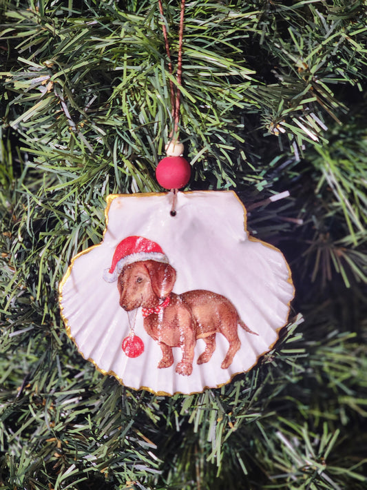 Santa Dachshund Ornament