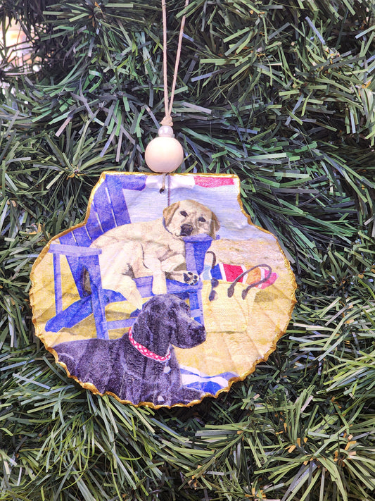 Beach Lab Ornament