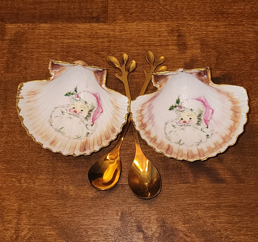 Vintage Pink Santa Salt & Pepper