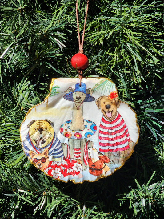 Beach Dogs Ornament