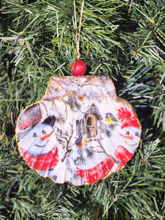 Snowman with Birdhouse Ornament