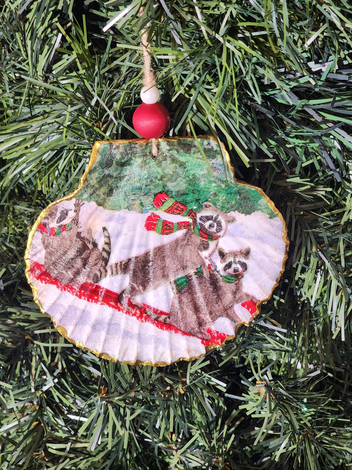 Raccoons on Sleigh
