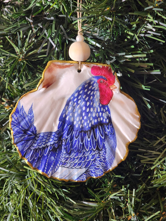 Blue Rooster Ornament