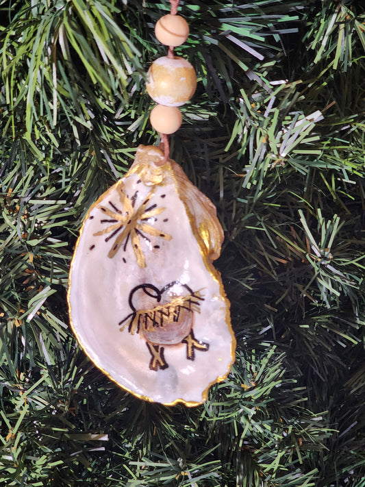 Baby Jesus Oyster Shell Ornament