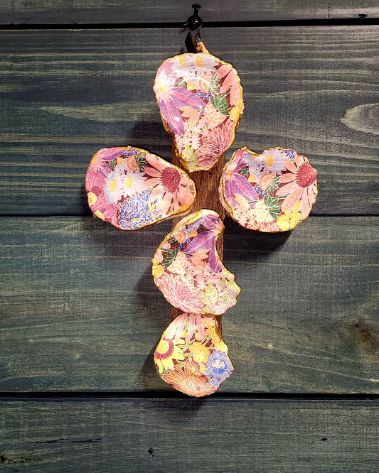 Rustic Flower Cross