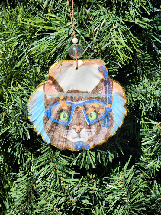 Snorkel Cat Ornament