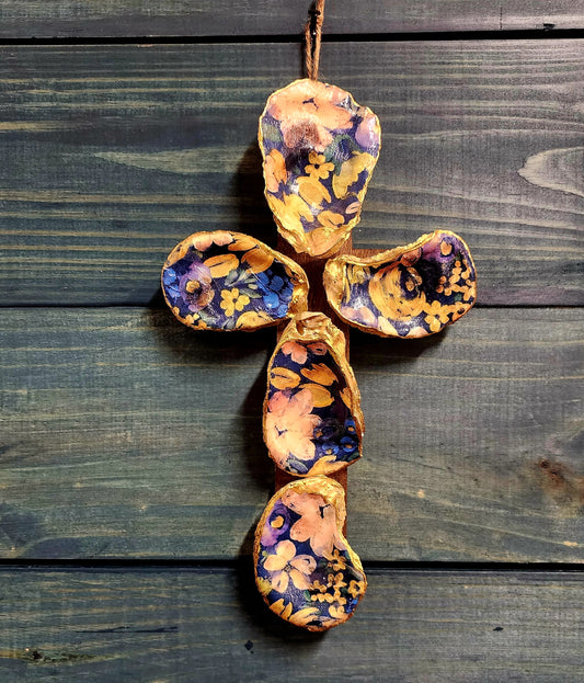Blue Flower Cross