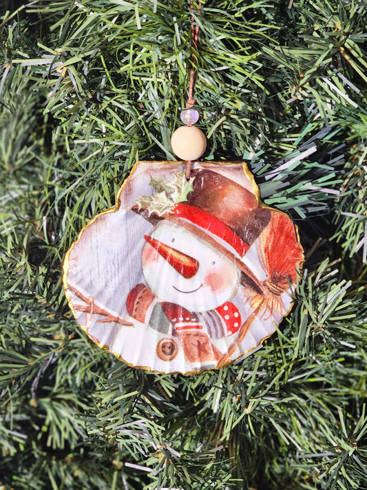Rustic Snowman Ornament
