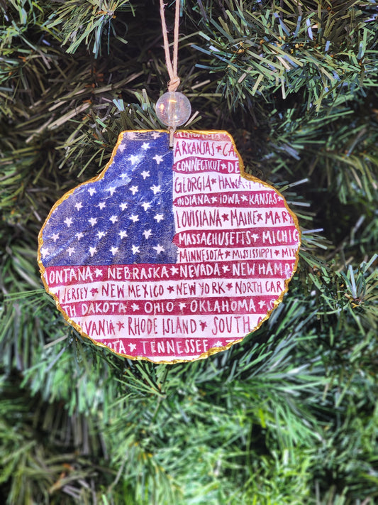 American Flag/States Ornament