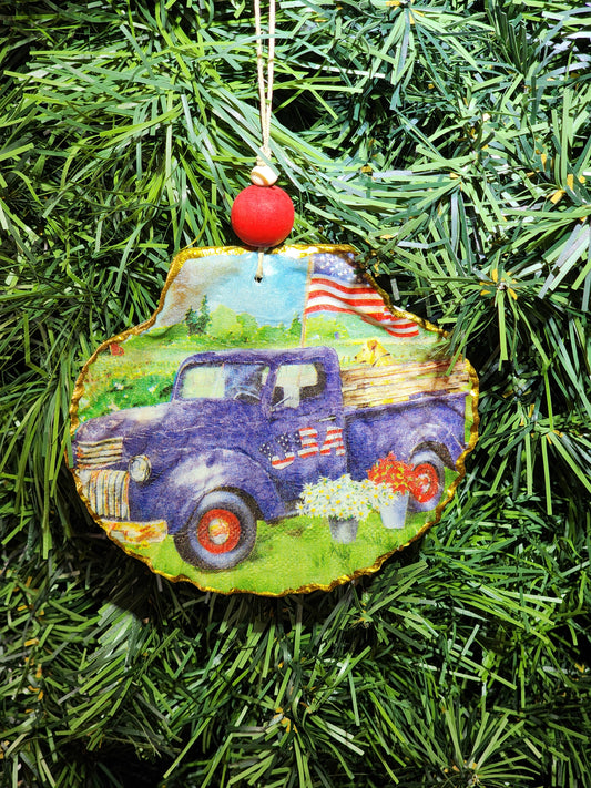 Blue Truck Ornament